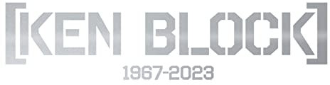 Ken Block 1967-2023 Gedächtnis Aufkleber 20x5cm RIP Kenblock Tuning Sticker selbstklebend wasserfest tuningsticker Auto Motorrad Kfz Zubehör K159 (Silber metallic)