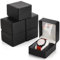 Noamus Lot de 6 boîtes cadeau pour montres en cuir synthétique, étui de rangement simple avec oreiller amovible, boîte de présentation portable noire pour montre de poche de voyage de luxe pour homme