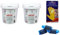 zbs24 Wasserkastenwürfel Sanit Reinigungswürfel für WC-Spülkasten - 2 Dosen a 10 Stück, Würfel je 50g, Bundle mit Latex Handschuhen