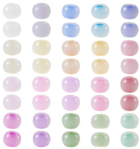 Lot de 1 500 mini perles en verre soufflé 6/0 - 20 couleurs - 4 mm - Petites perles pour travaux d'aiguille, bricolage, boucles d'oreilles, amitié, fabrication de bijoux