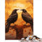 für Erwachsene Puzzle Zwei Schwarze Raben 1000 Teile Puzzle Holzpuzzle 12+ Jugendliche Schwierige Puzzles Größe (50x75 cm)
