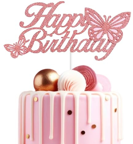 Schmetterling Cake Decoration,Schmetterling Kuchen Dekoration, Cupcake Toppers,Cupcake Geburtstag Topper für Junge Mädchen Geburtstag Themen Party