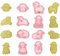 8 pièces Moule à Biscuits de Mouton Mignon 3D en Plastique Dessin animé Cookie gâteau Presse Moule Cuisson Fondant gâteau emporte-pièce Eid Mubarak fête Moule