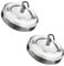 LEDSone 2 Pack Modern Ceiling Rose Hook Plate Chrome Metal 10.8 cmX6cm Ceiling Chandelier Hook Plate Holder Easy Fit for Chandelier Lamp Light Heavy Duty for Chain and Fixing Lights
