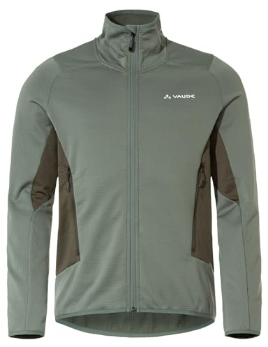 VAUDE Herren Fleecejacke Monviso Fleece FZ Jacket II, elastisch, atmungsaktiv und wärmend, schnelltrocknend, Passform: Slim fit, agave, M