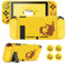 DLseego Pika Schutzhülle für Switch neues Modell, Dockable Soft Shell Cute Cover Case für Pika Joycon Controller mit 4 Daumengriffkappen – Gelber Schalter