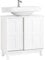 SoBuy Waschbeckenunterschrank Waschtischunterschrank Badezimmerschrank Waschtisch Unterschrank Badschrank Badmöbel Weiß BHT ca. 60x61x30cm BZR142-W