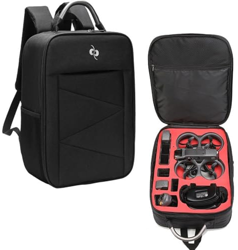 BeisDirect Reise-Tragetasche für Avata 2 Drohne – wasserdichte Rucksack-Aufbewahrungstasche, kompatibel mit DJI Goggles 3 und Avata2 Zubehör, 39 x 29 x 17 cm, Schwarz , Individuell