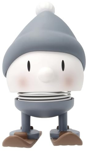 Hoptimist Skiing Bumble Weihnachtsdeko, Kleine Winterdeko, Ski Deko, Skiläufer-Figur für Weihnachten, Durchmesser 6,1 cm, Höhe 7,2 cm, Small, 1 Stück, Sky