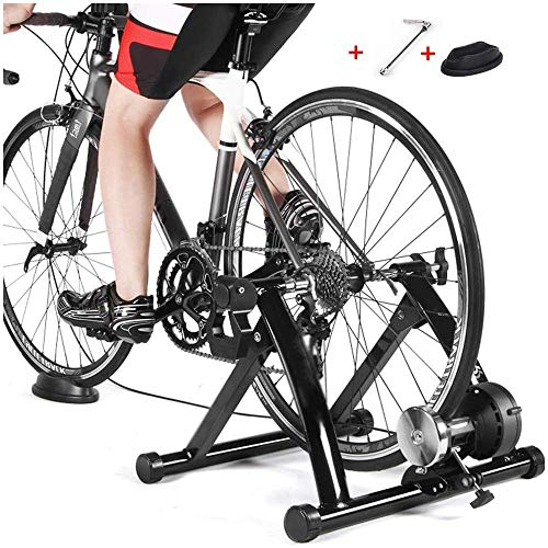 WJFLUCK Turbotrainer für Fahrräder, Ständer für Fahrradtrainer – Magnetischer Turbotrainer für Fahrräder – mit 6 Geschwindigkeitsstufen, Kabelsteuerung, Geräuschreduzierung und Vorderraderhöhung