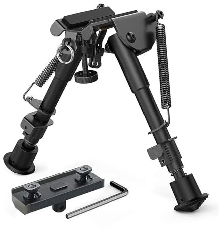 Feyachi Gewehr Zweibein 6-9 Zoll Zweibein mit Schnellwechseladapter für M Lock Schiene, leicht und stabil für Jagd und Schießen