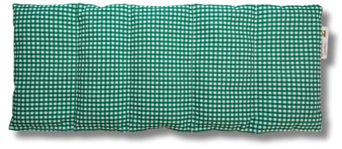 Franzis Nähstube Cherry Stone Cushion 50 x 20 cm Checked Green 100% Cotton Grain Pillow Heat/Cold Therapy