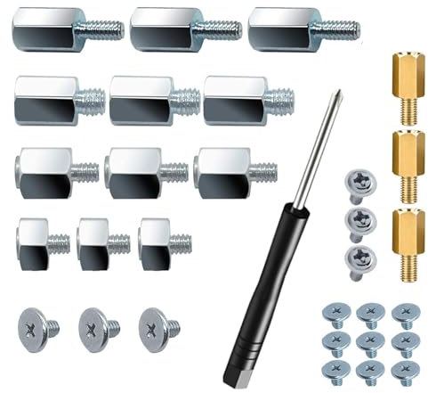 Nivithi M.2 SSD Screws Kit,M2 Motherboard Screws,SSD Mounting Screws,31 PCS Computer Screws,with Screwdriver,M2 Screws Suitable for ASUS MSI Gigabyte NGFF Motherboard