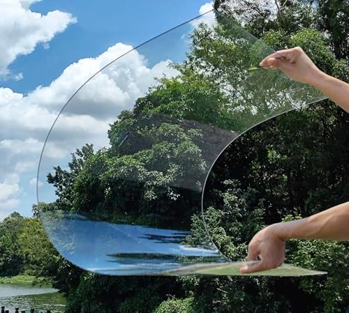 NEPHRA Plancha Policarbonato,1 mm de Espesor Placas Transparente, Chapa Impermeable para Tejados, Tejados de Plastico para Invernaderos Techo Exterior Puertas Ventanas(1x1m)