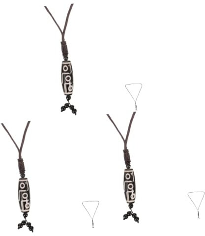 GALPADA 3stücke Pendiente Ethnic Style Agate Halskette Mit Tibetischen Dzi-perlen Buddhistische Schmuck Für Frauen Einzigartiges Amulett Für Besondere Anlässe Modisch Und Elegant