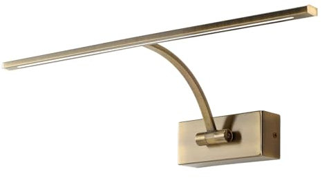 Alpinaluz LED-Wandleuchte für die Beleuchtung von Bildern, Spiegeln und Möbeln, 8 W, 455 mm, warmes Licht 2700 K, einstellbarer Winkel, Stahl mit Finish in antiker Bronze, integrierter KGP-Treiber