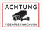 Schilder Videoüberwachung,Warnschilder und Hinweisschilder, 20 x 30 cm aus extra stabiler Blanko-Aluminiumplatte,Wasserfester Druck,Hinweisschild & Warnschild, Videoüberwacht Schilde