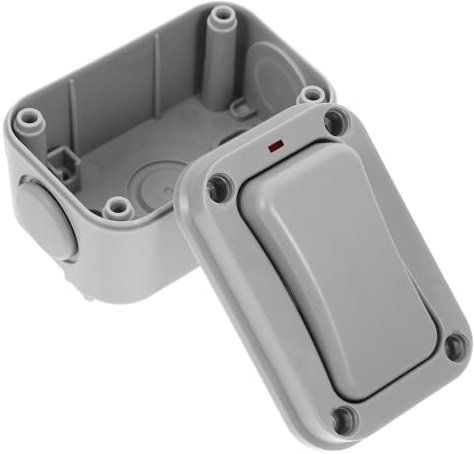 HOMSFOU Waterproof Light Switch Outdoor Doorbell Button Ip66-rated for Wall Installation