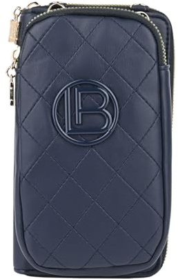 Laura Biagiotti Damen-Umhängetasche mit Handyhalter, verstellbarem Schultergurt und abnehmbarer Tasche, Nacht
