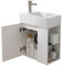 Schwänlein® 40 cm Waschtisch-Set mit Waschtischunterschrank und Chromarmatur, Bad-WC Goldeiche (Weiß, Chromarmaturen, Weißer Badezimmerschrank)