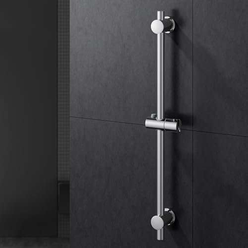 MORADO Barra de Ducha 68cm de Acero Inoxidable,Soporte Giratorio 360° Ajustable,Pared Barra de Ducha,Cromado