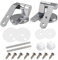Soft Close Toilet Seat Hinges with Screw, Zinc Alloy Toilet Seat Fittings, Mute Shockproof Adjustable Hinges Replacement for BathroomHinges