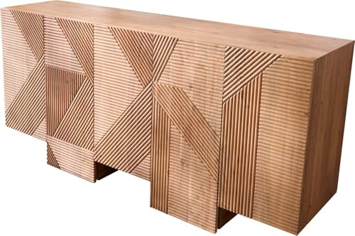 DELIFE Kommode Naxxar Akazie Natur 180 cm 5 Türen Sideboard