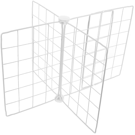 Uonlytech Gefrierschrank Ordnungstrenner aus Eisen, Weiß, Verstellbar | Gefrierschrank Organizer, Gefrierschrankteiler, Luftiges Gitter, für Getränke und Lebensmittel