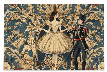 Vintage Floral Nussknacker Puzzle DIY Geschenk Jigsaw Puzzle mit Mesh Aufbewahrungstasche Lustige Puzzles für Erwachsene 1000 Teile