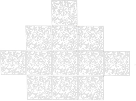 SFTYEI Separador de habitación colgante, juego de 12 unidades de 40x40cm, plegable, para terraza y oficina