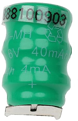 vhbw NiMH Ersatz Knopfzellen-Akku Typ V40H 3-Pins 40mAh 3,6V kompatibel mit Modellbau-Akkus, Solar-Leuchten UVM.