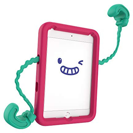 Speck Products Case-E, Fits iPad mini 4 Case (2019), Case for Kids, Punch Red/Spearmint Green