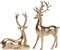 matrasa Edler Hirsch - Dekofigur Weihnachtsdeko bis 30 cm - Rentier REH Gold liegend