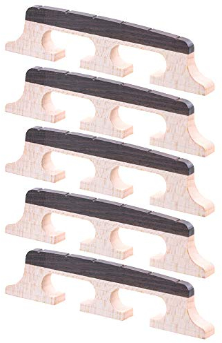 LYWS Lot de 5 chevalet de banjo à 6 cordes en ébène et érable