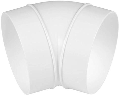 Bogen Rohrbogen Winkel 45° PVC Kunststoff Weiß Lüftungsrohr Lüftung Dunstabzug - VONLIS® Ø 100 mm
