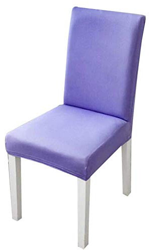 KIRALOVE Due coprisedie con schienale alto elasticizzato lavabili sala da pranzo cucina casa due pezzi protettivi arredamento idea regalo originale colore viola ottima qualità