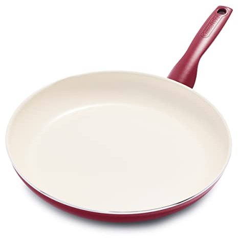 GreenPan Rio Healthy Keramik-Bratpfanne, antihaftbeschichtet, 30,5 cm, PFAS-frei, spülmaschinenfest, Rot