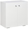 HOMCOM Storage Cabinet w/Two Shelves Wooden Sideboard Freestanding Kitchen Cupboard Bookcase - White