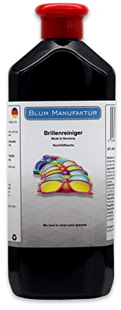 Blum Manufaktur - 500 ml detergente per occhiali spray per occhiali – Pulizia senza strisce per occhiali da sole – Made in Germany