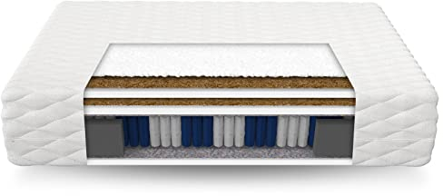 FDM Matratze 160x200 cm Härtegrad H3 H5 Höhe 21 cm Taschenfederkernmatratze Kokosfaser-Einlage Polyurethan-Schaum 7 Komfortzonen mit Hypoallergenem Waschbarem Premium-Bezug Oeko-Tex Home Double