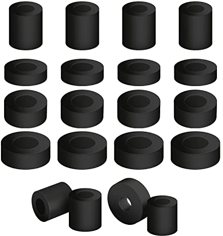 20 Pezzi Rondella in Gomma Piatta, 4 Misure Occhielli in Gomma Multiuso Nero Rotondo Distanziatore Neoprene Distanziatore Antivibrante Rubber Grommet per Casa Auto Accessori