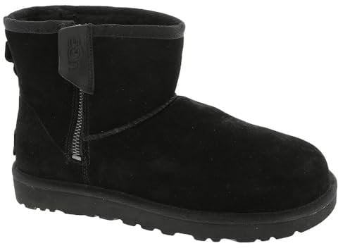 UGG Classic Mini Bailey Zip, Stivali classici Donna, Nero, 41 EU