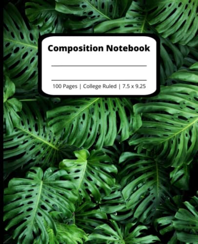 Composition Notebook Monstera Plant