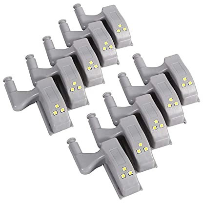 ADITAM Hinge LED Sensor Light Universal Kitchen Bedroom Cupboard Wardrobe Night Light 0.25W Inner Sensor Light For Kitchen Cabinet Cupboard Closet Night Lights Double the comfort