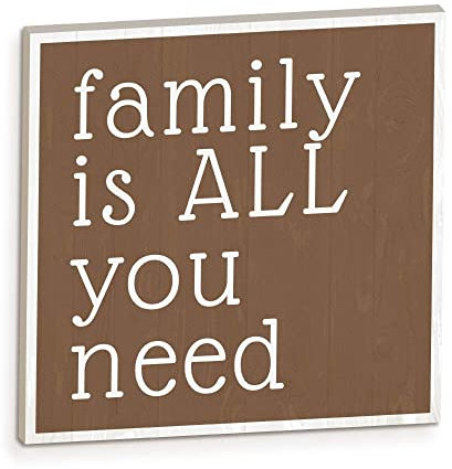 Holzdekoration Tafel Family is all you need - Handgefertigte Holzformen eine originelle Idee zur Dekoration des Hauses, zum Aufhängen oder Aufstellen