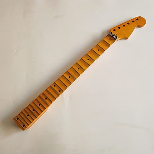 CAZARU Beste 24 BÜNDE GELB POLIERT Voller Ahorn-Strat-GITARRENHALS