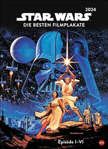 Star Wars - Die besten Filmplakate - Posterkalender - Kalender 2024 - Heye-Verlag - Wandkalender mit Kino-Postern - 49 cm x 68 cm