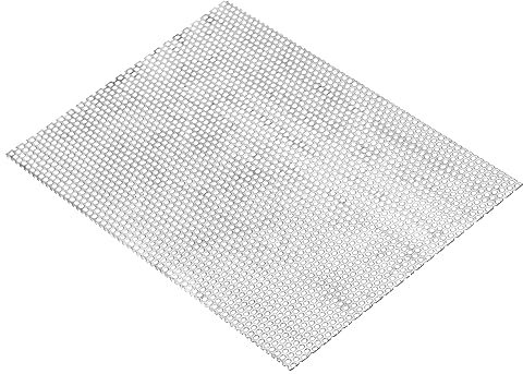 PATIKIL 300x200mm 304 Inoxidable Acero Perforada Chapa, 5 Agujero 19GA Expandido Metal Malla Placa Pantalla Decorativas Mallas para Ventilación Parrilla Ahumar