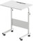 sogesfurniture höhenverstellbar Laptoptisch Computertisch mit Tablet Steckplatz, 60 * 40cm PC Tisch Sofatisch Pflegetisch Beistelltisch mit Rollen, Weiß