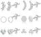 Ohrstecker Kleine Silber 925 Ohrringe Set Damen, 6 Paar Kleine Ohrstecker für Damen Hypoallergen Zirkonia Piercing Punkt Ohrringe Silber Set Damen Mädchen für mehrere Piercings